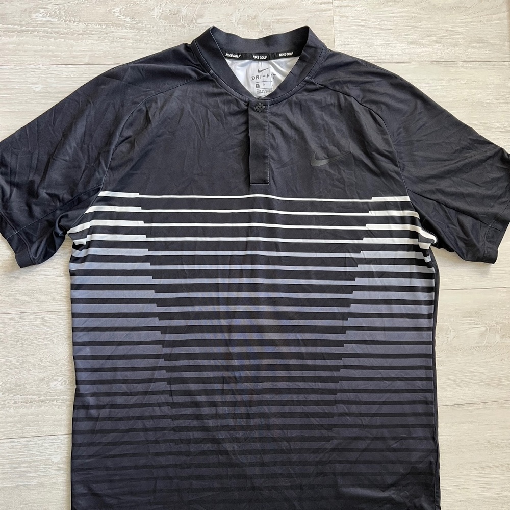 NIKE GOLF DRI FIT BLACK SHIRT - Nike TW Golf Polo